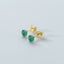 Clarice emerald earstuds 14k gold