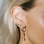 Clarice emerald earstuds 14k gold