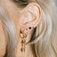 Clarice saffier studs 14k goud