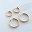 Delphine square hoop earrings 14k gold