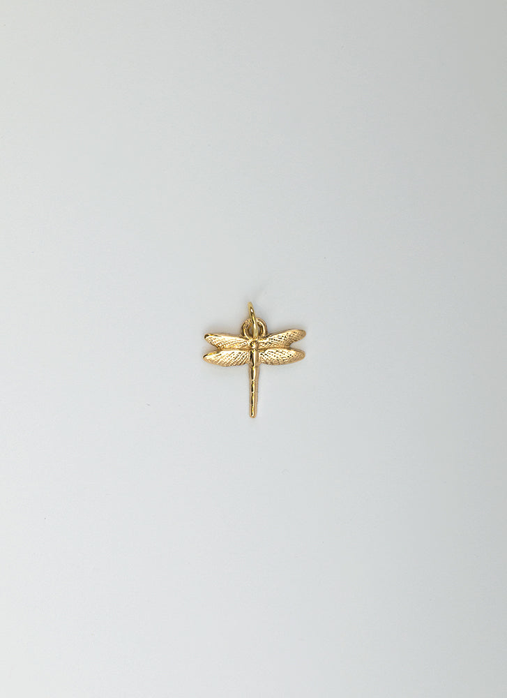 Dragonfly charm 14k gold
