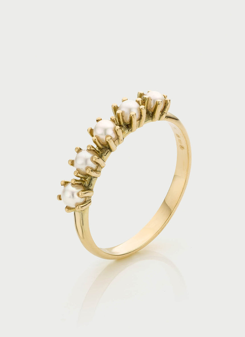 Fallon pearl ring 14k gold