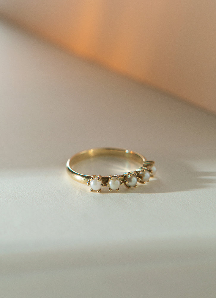 Fallon pearl ring 14k gold