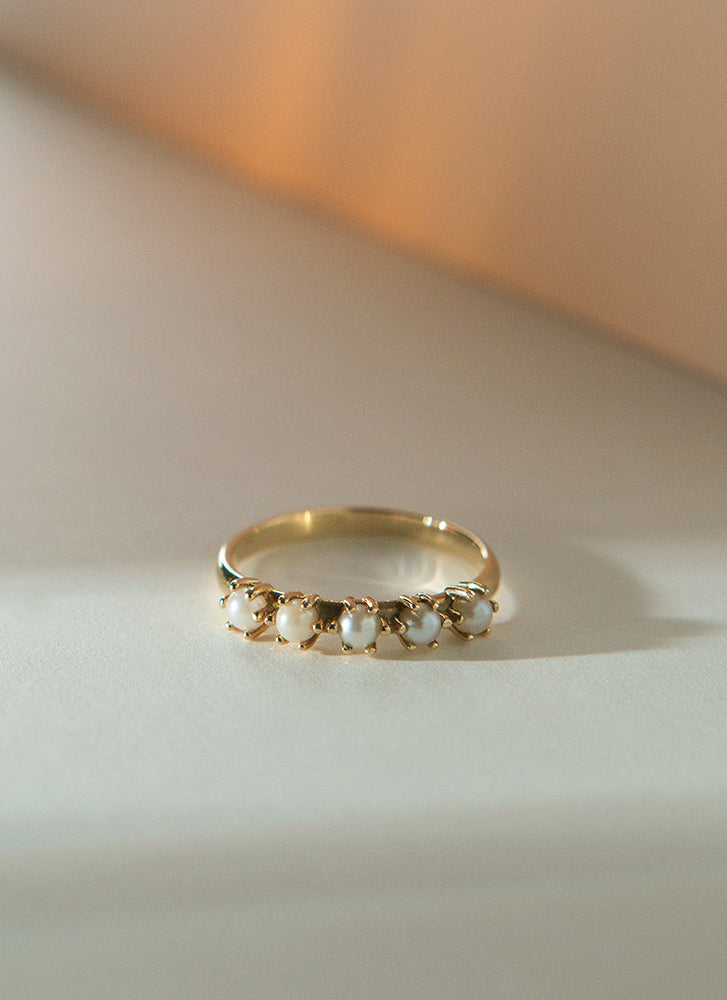 Fallon parel ring 14k gold