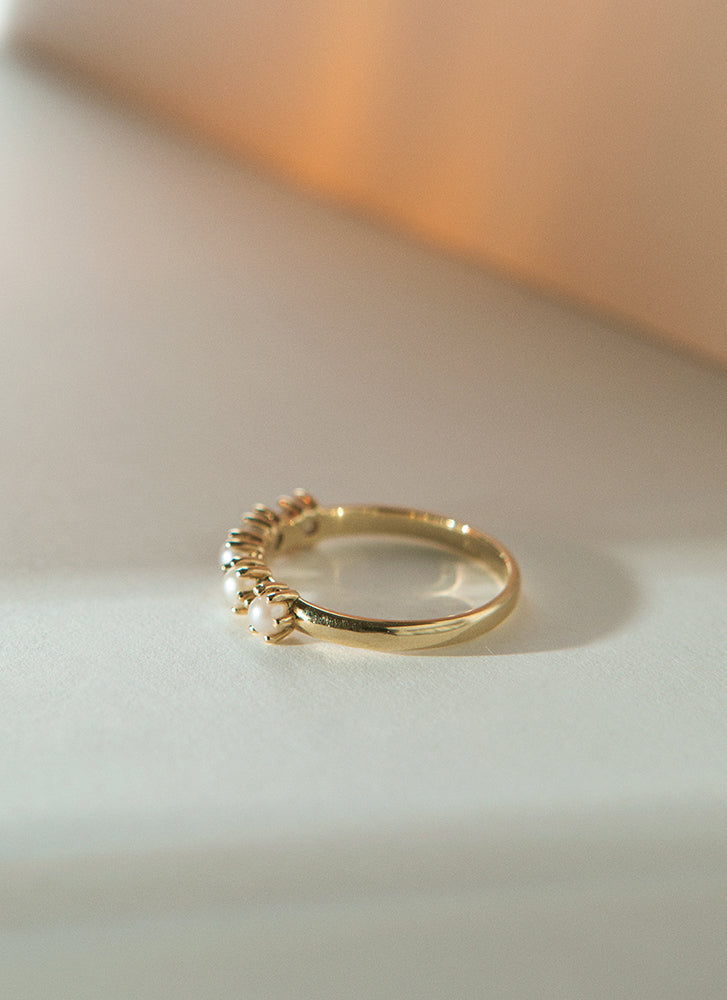 Fallon parel ring 14k gold