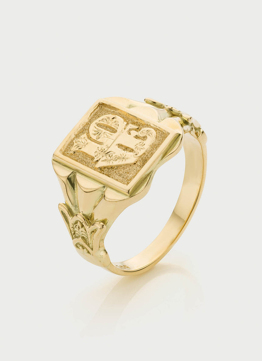 Freya love signet ring 14k gold