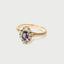 Galaxy diamant ioliet ring 14k goud