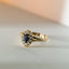 Galaxy diamond iolite ring 14k gold