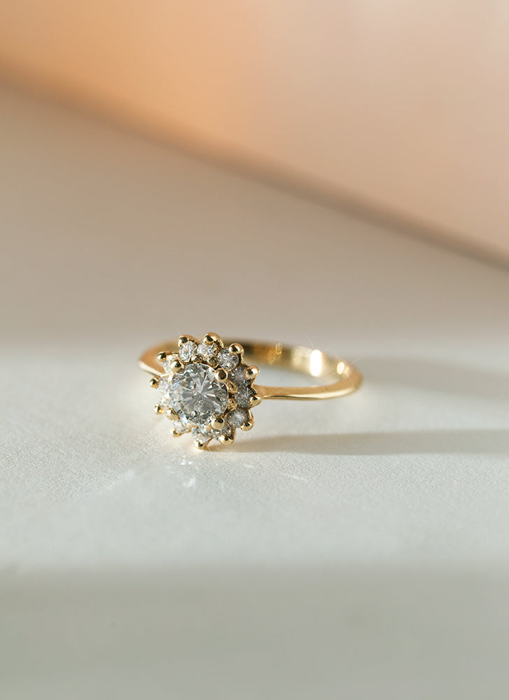Hera diamanten entourage ring 14k goud