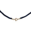 Jane lapis lazuli necklace with front lock 14k gold