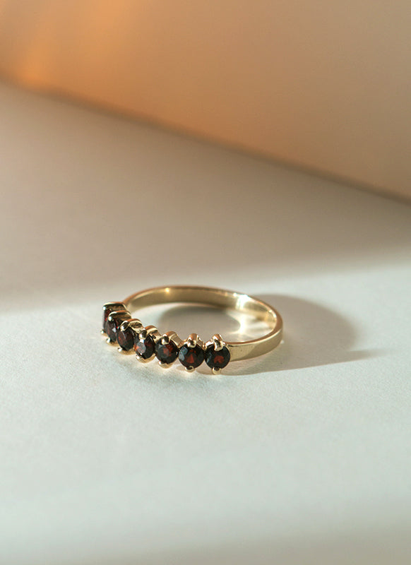 James garnet ring 14k gold