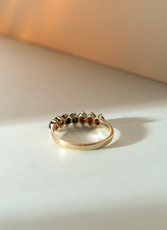 James garnet ring 14k gold