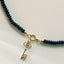 Jane lapis lazuli necklace with front lock 14k gold