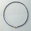 Jane facet lapis lazuli necklace with front lock 14k gold