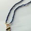 Jane facet lapis lazuli necklace with front lock 14k gold