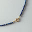 Jane facet lapis lazuli necklace with front lock 14k gold