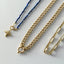 Jane facet lapis lazuli necklace with front lock 14k gold