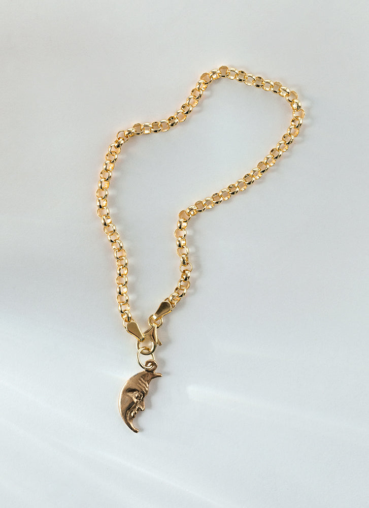 Jasseron 3.3mm bracelet 14k gold