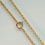 Jasseron 3mm necklace with lock 14k gold