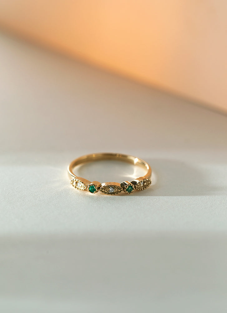 Valentina diamanten tanzaniet ring 14k goud