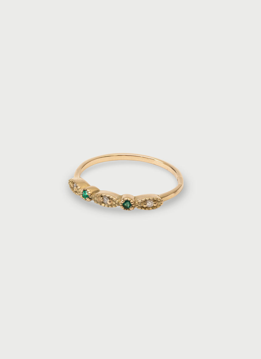 Valentina diamanten tanzaniet ring 14k goud