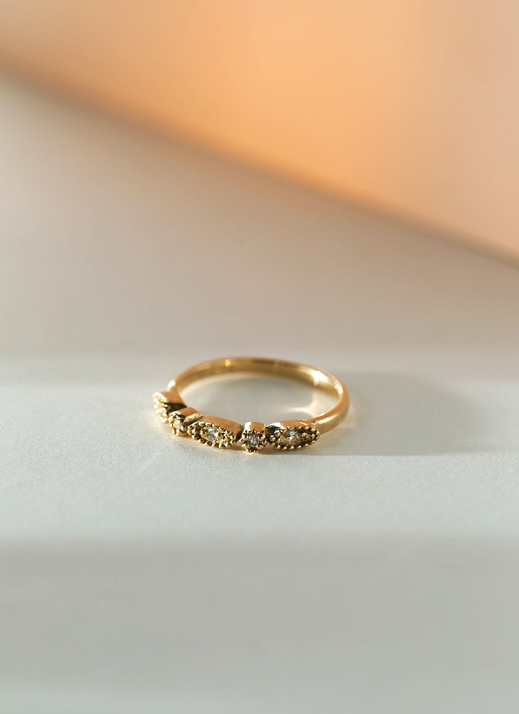 Loki diamanten ring 14k goud