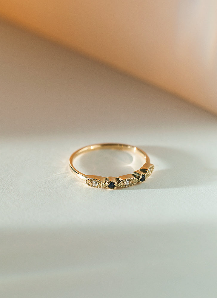 Valentina diamanten tanzaniet ring 14k goud