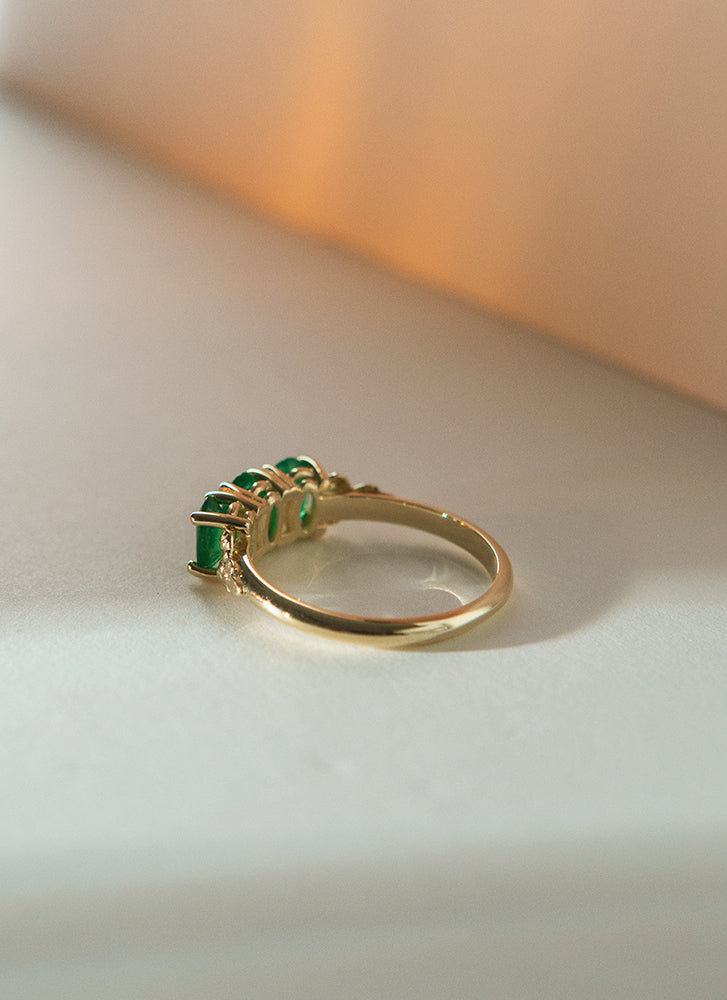 Max smaragd ring 14k goud