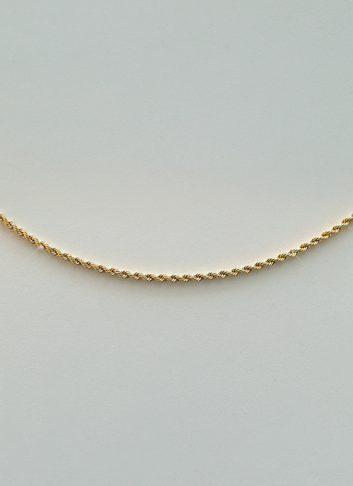 Rope necklace 14k gold