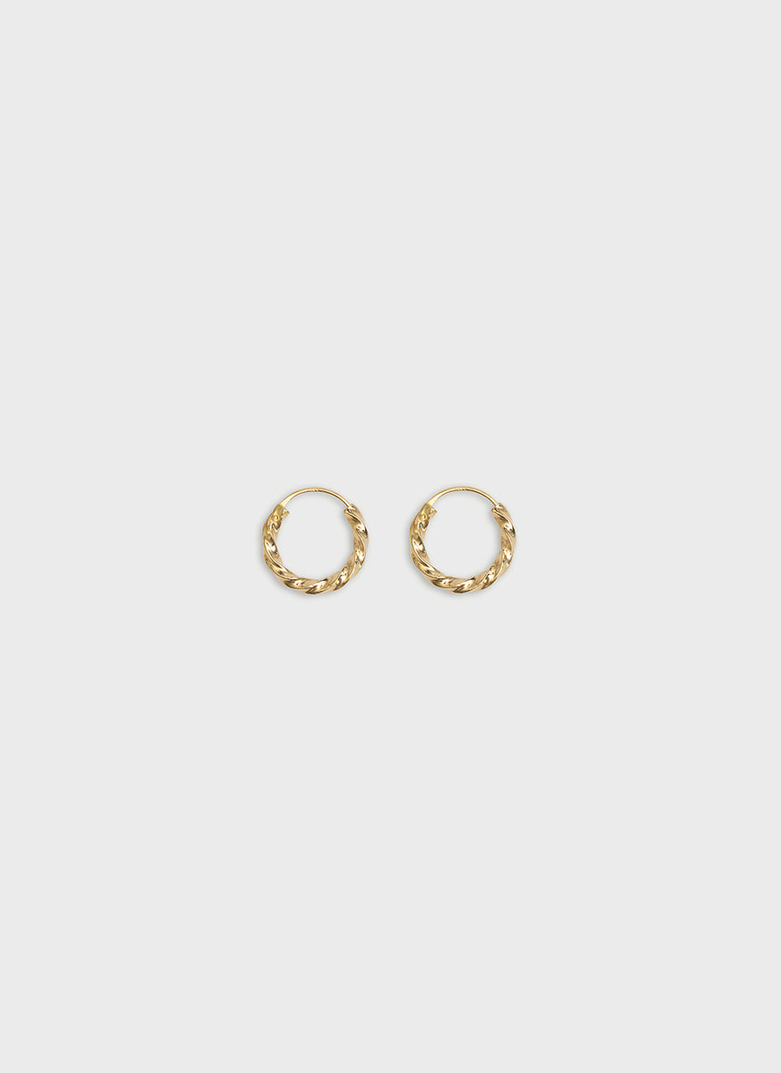 Saray twisted earrings 14k gold