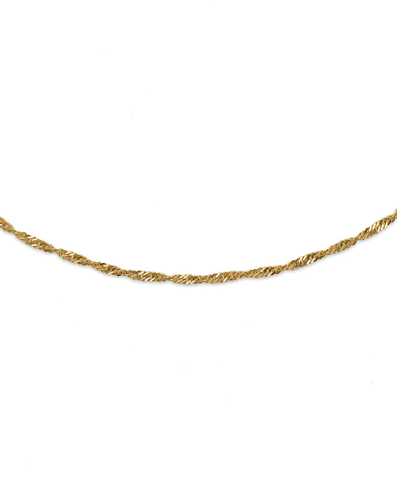 Singapore 2.3mm necklace 14k gold