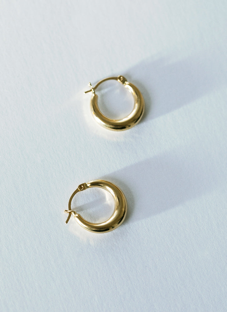 Tash round earrings 14k gold