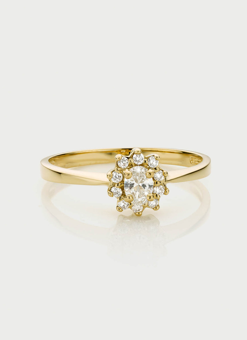Valentina diamanten tanzaniet ring 14k goud