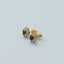 Triss diamond sapphire earstuds 14k gold