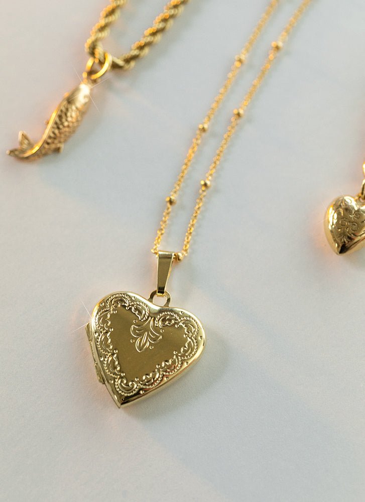 Aphrodite heart medaillon 14k gold - Studio Kroewe