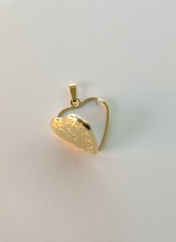 Aphrodite heart medaillon 14k gold - Studio Kroewe