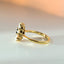 Billie flower sapphire pearl entourage ring 14k gold - Studio Kroewe