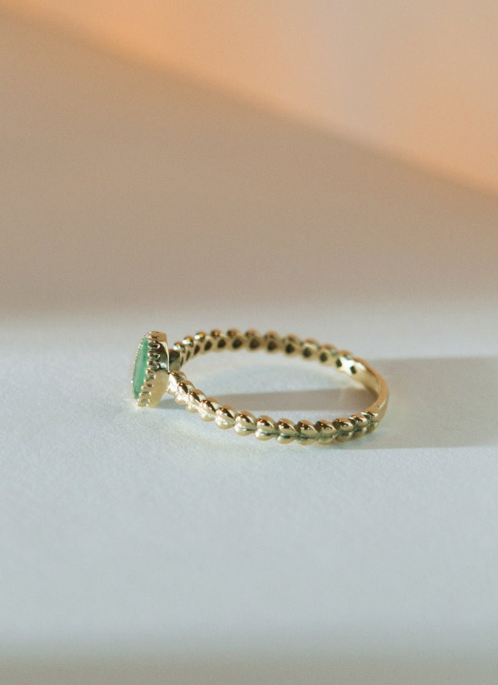 Caes emerald may birthstone 14k gold - Studio Kroewe