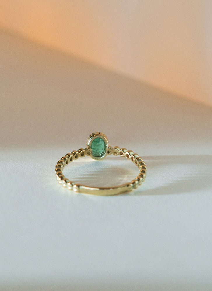 Caes emerald may birthstone 14k gold - Studio Kroewe