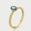 Caes london blue topaz december birthstone ring 14k gold - Studio Kroewe