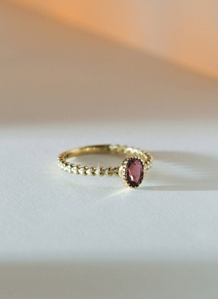 Caes diamond april birthstone ring 14k gold - Studio Kroewe