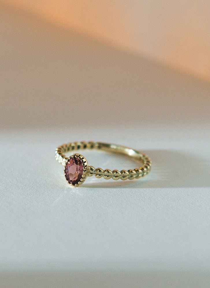 Caes rhodolite ring 14k gold - Studio Kroewe