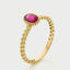Caes ruby july birthstone ring 14k gold - Studio Kroewe