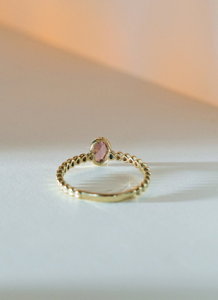 Caes tourmaline october birthstone ring 14k gold - Studio Kroewe