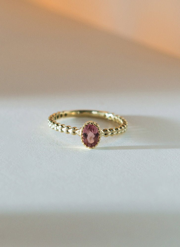 Caes tourmaline october birthstone ring 14k gold - Studio Kroewe