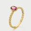 Caes tourmaline october birthstone ring 14k gold - Studio Kroewe
