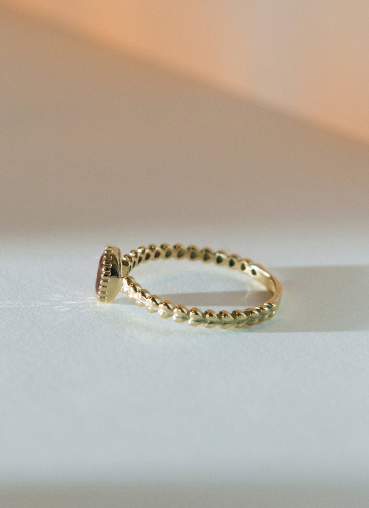 Caes tourmaline october birthstone ring 14k gold - Studio Kroewe