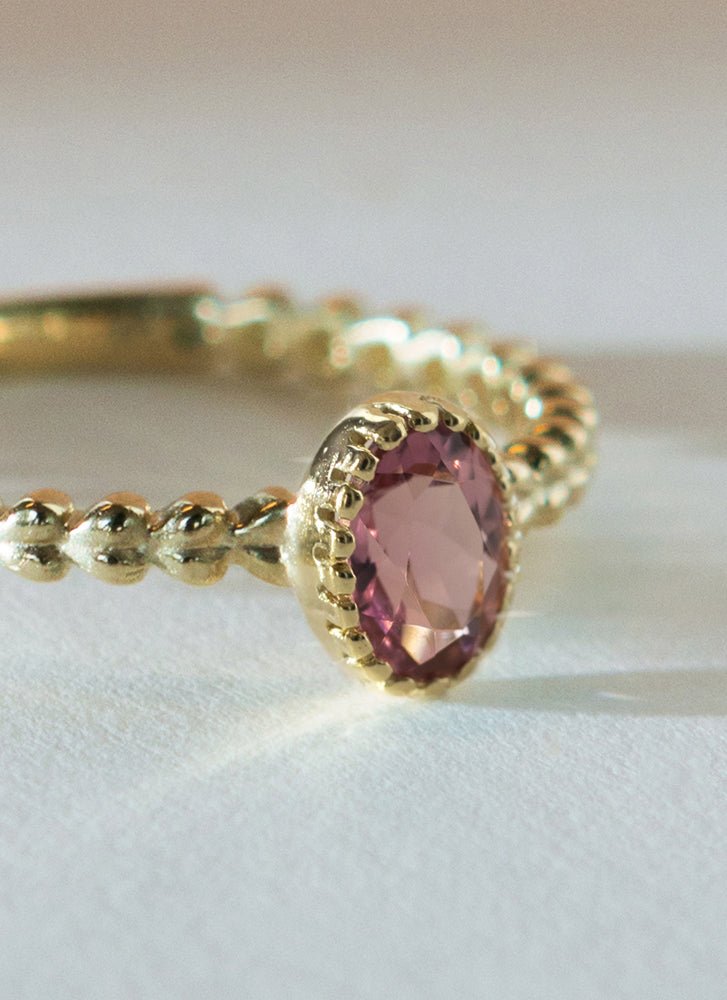 Caes tourmaline october birthstone ring 14k gold - Studio Kroewe