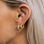 Donna lapide earrings 14k gold - Studio Kroewe