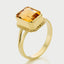 Emmeline citrine ring 14k gold - Studio Kroewe